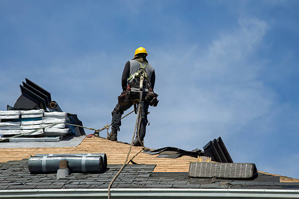 Professional Gutter Installation technician working in Grove City, PA